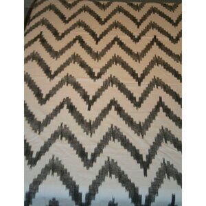 West Elm Chevron Shower Curtain 72x74 Cotton Cream Charcoal Gray Modern